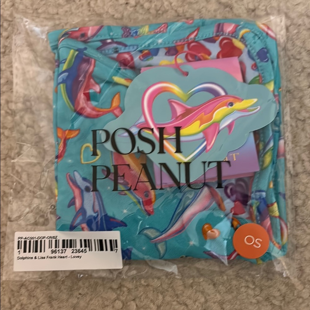 Posh Peanut Dolphin Print Lovey